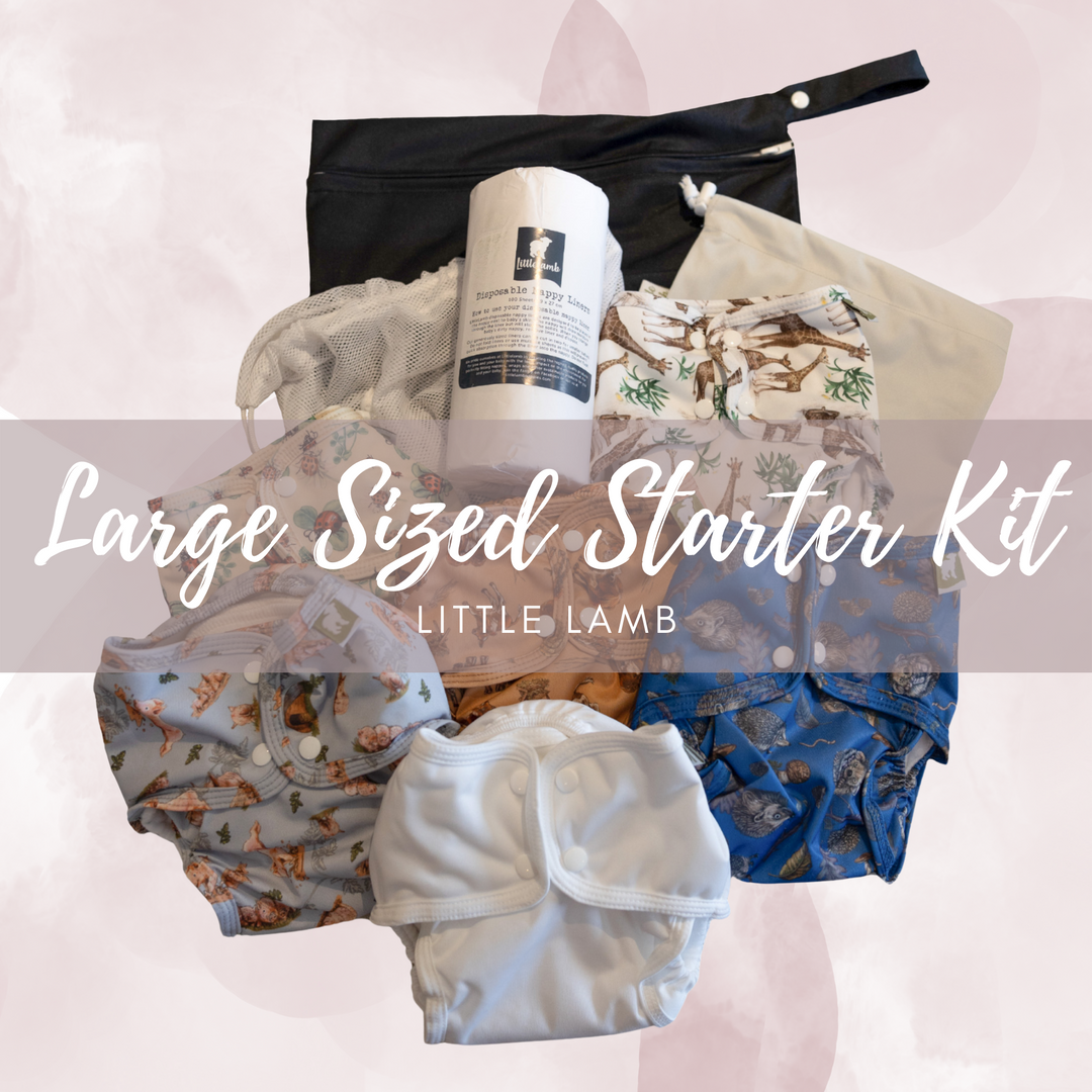 Little Lamb Large Sized Pocket Nappy Starter Kit