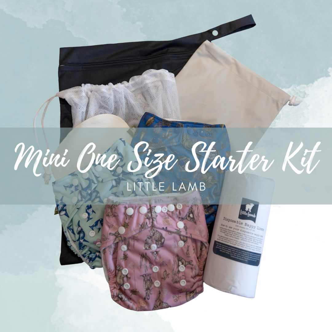 Little Lamb Mini One Size Pocket Nappy Starter Kit