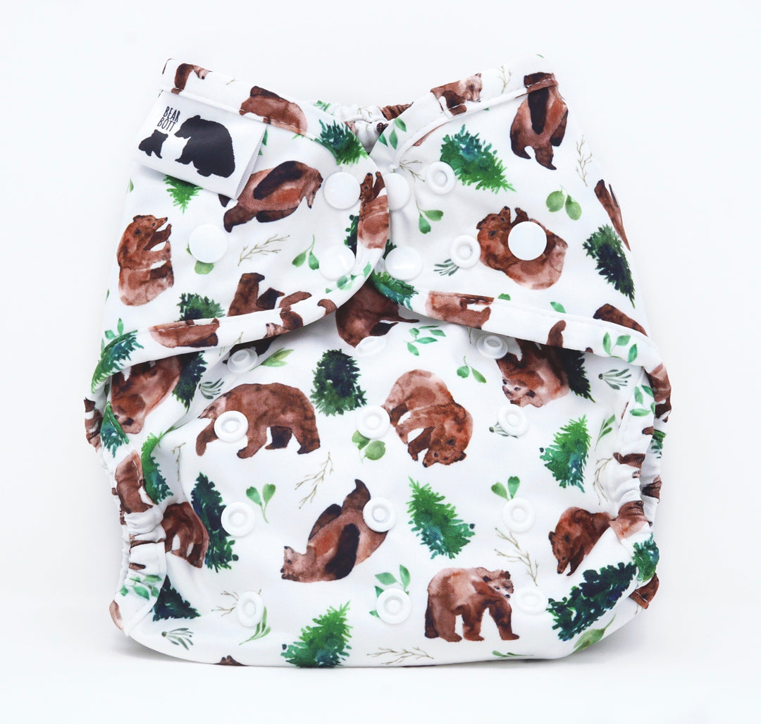 Bear Bott Bamboo All-in-One Nappy - Multiple Patterns|Summer Sweets Baby