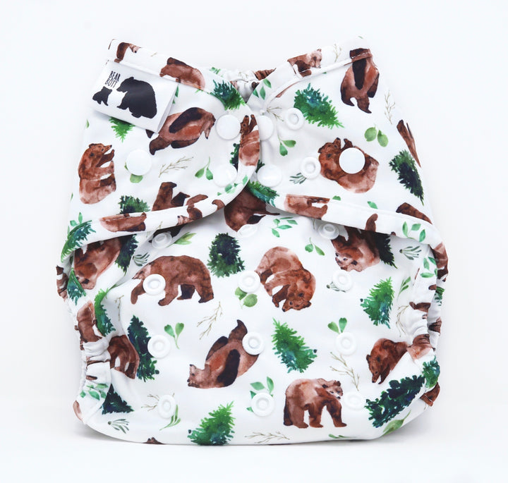 Bear Bott Bamboo All-in-One Nappy - Multiple Patterns|Summer Sweets Baby