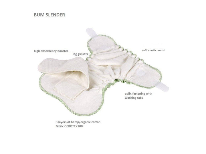 Ella's House Bum Slender Hemp Fitted Nappy|Summer Sweets Baby