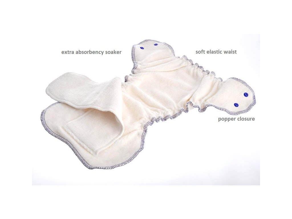 Ella's House Bum Slender Hemp Fitted Nappy|Summer Sweets Baby