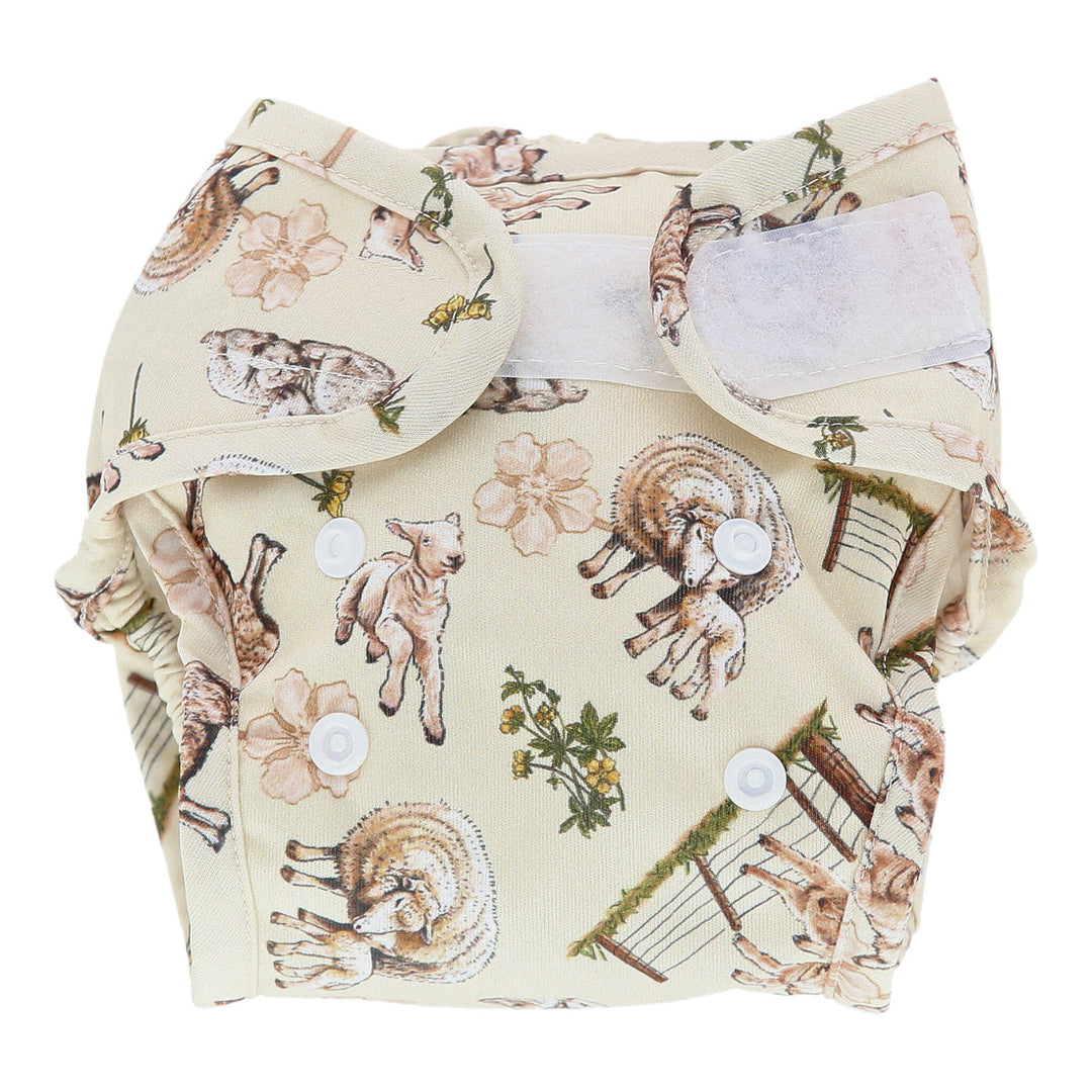 Little Lamb Newborn Nappy Cover- Multiple Prints