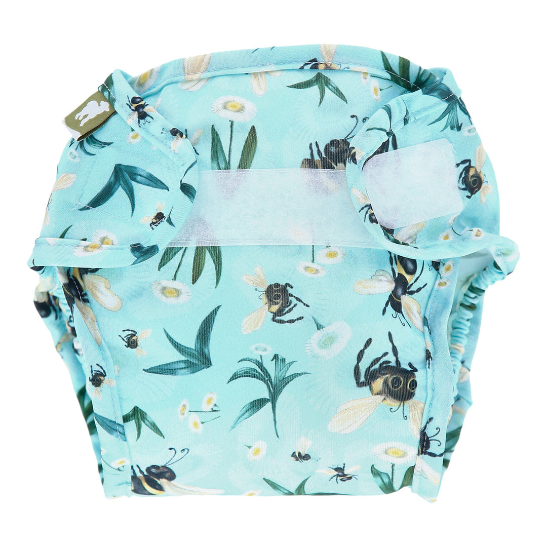 Little Lamb Nappy Cover- Bumble Bee Blues