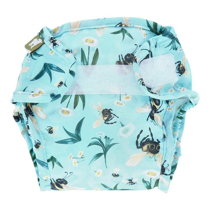 Little Lamb Nappy Cover- Bumble Bee Blues