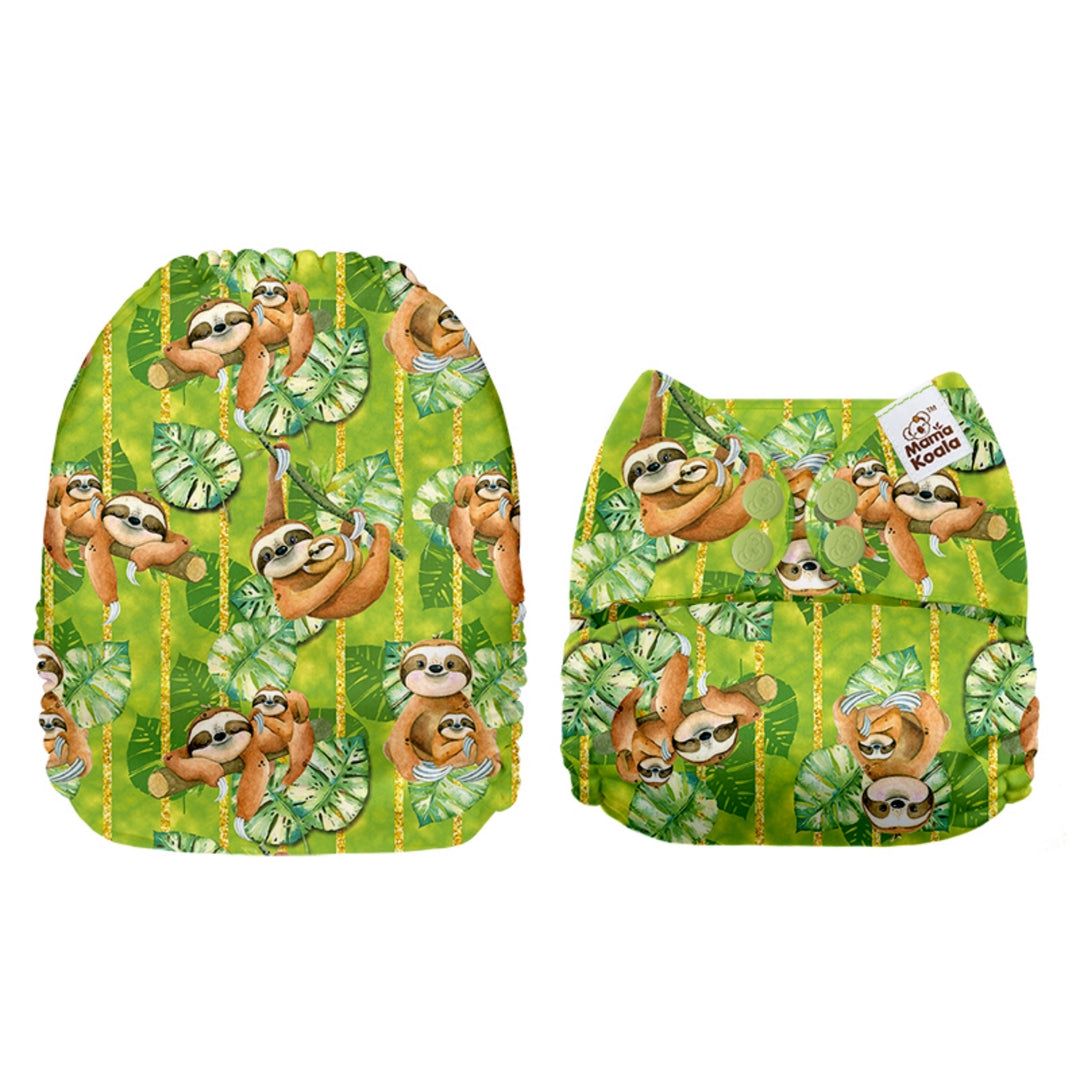 Mama Koala Green Sloths Pocket Nappy|Summer Sweets Baby