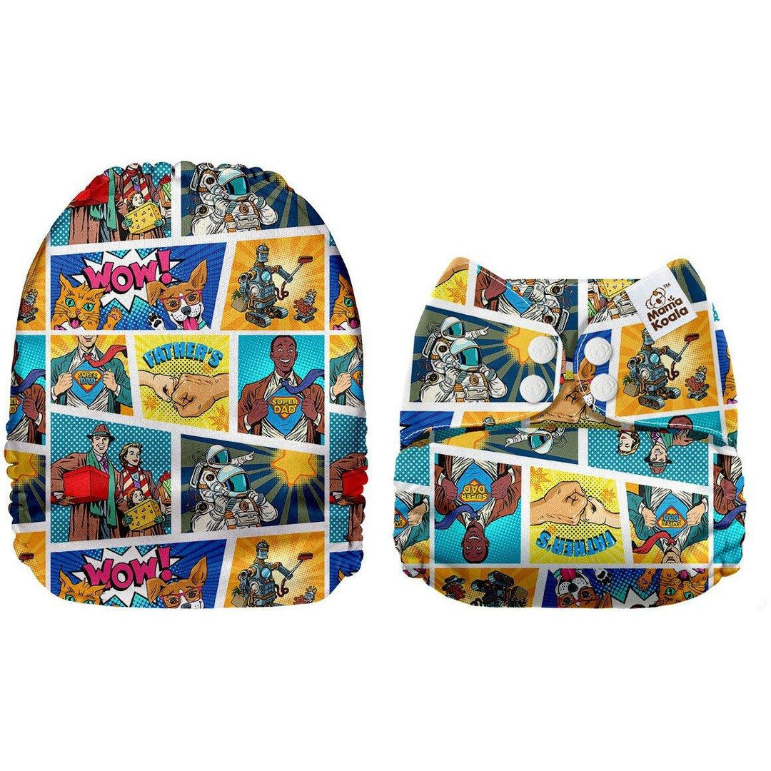 Mama Koala Super Dad Comic Pocket Nappy|Summer Sweets Baby