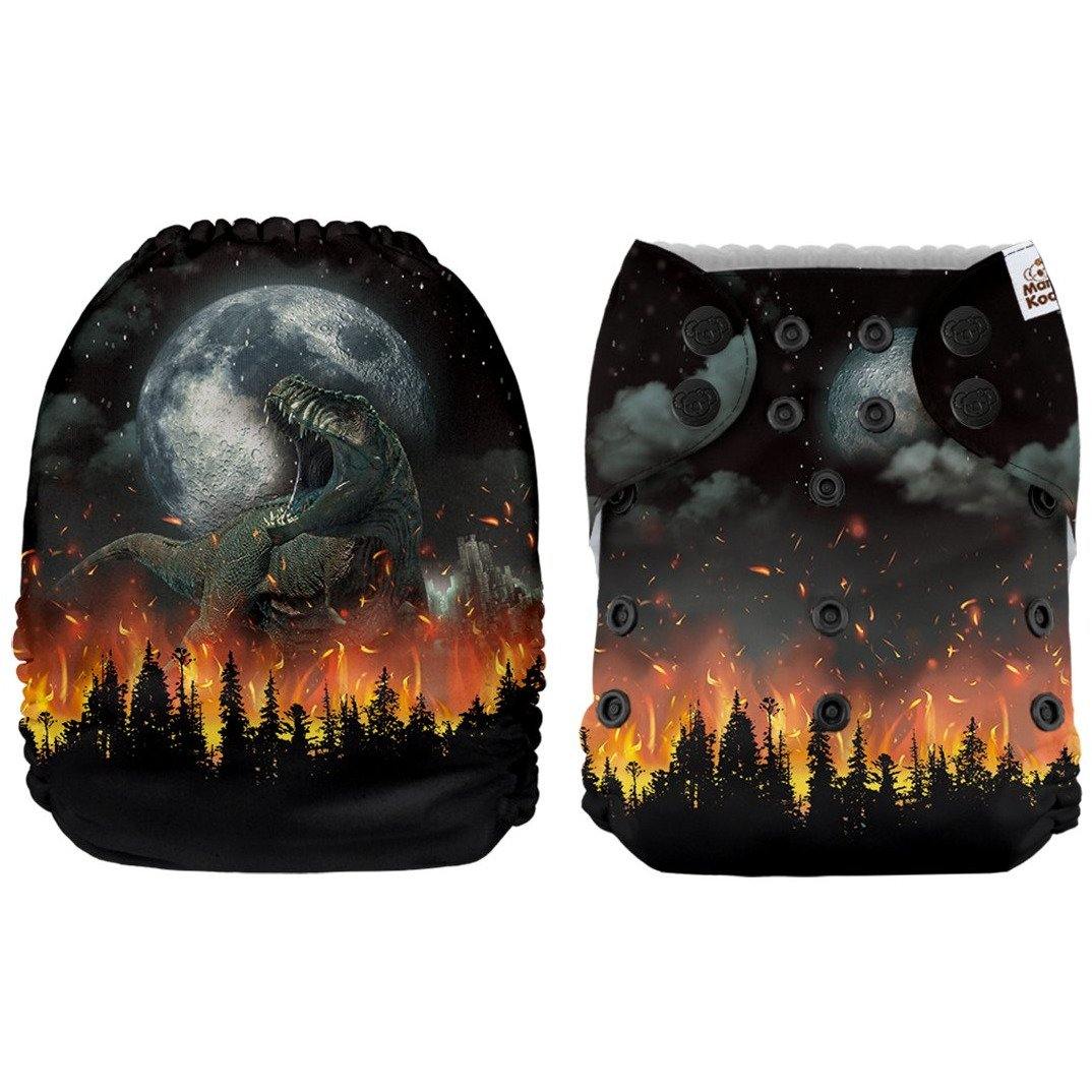 Mama Koala Fire T-Rex Pocket Nappy|Summer Sweets Baby
