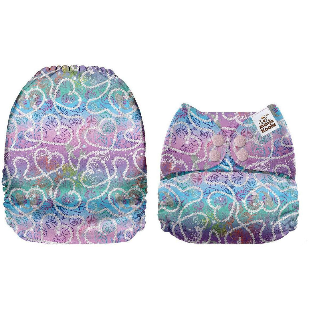 Mama Koala Pearls & Seashells Pocket Nappy|Summer Sweets Baby