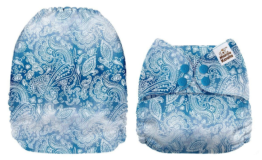 Mama Koala Blue Paisley Pocket Nappy|Summer Sweets Baby