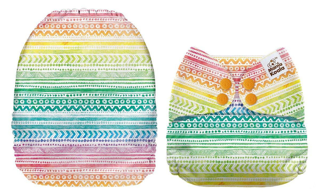 Mama Koala Rainbow Sketch Lines Pocket Nappy|Summer Sweets Baby