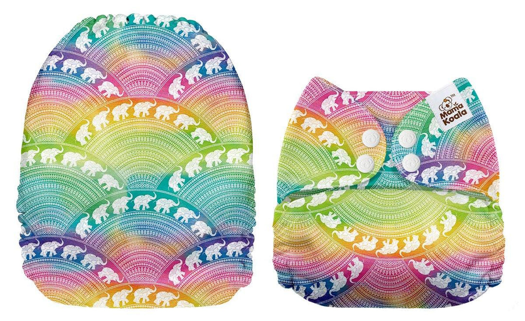 Mama Koala Rainbow Elephants Pocket Nappy|Summer Sweets Baby