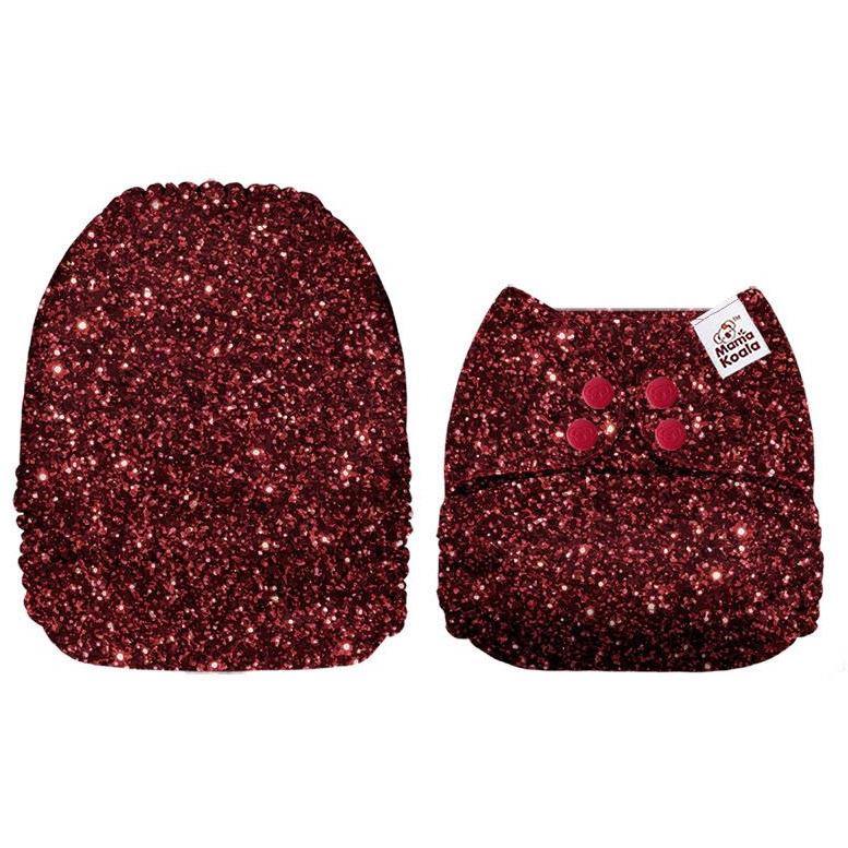 Mama Koala Ruby Red Sparkles Pocket Nappy|Summer Sweets Baby