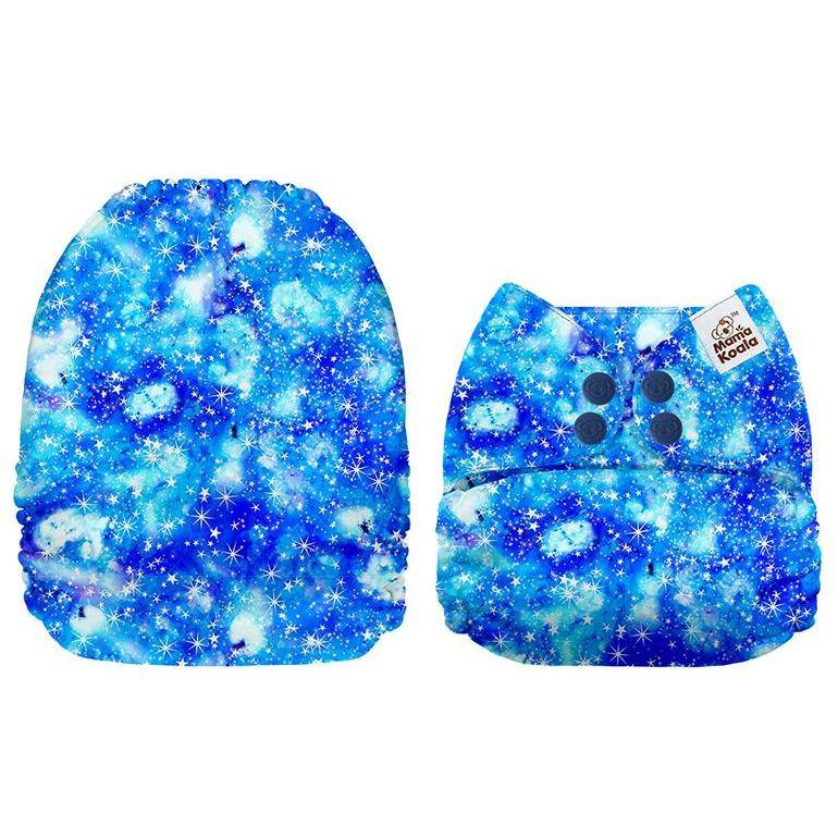 Mama Koala Galactic Sparkle Blue Pocket Nappy|Summer Sweets Baby