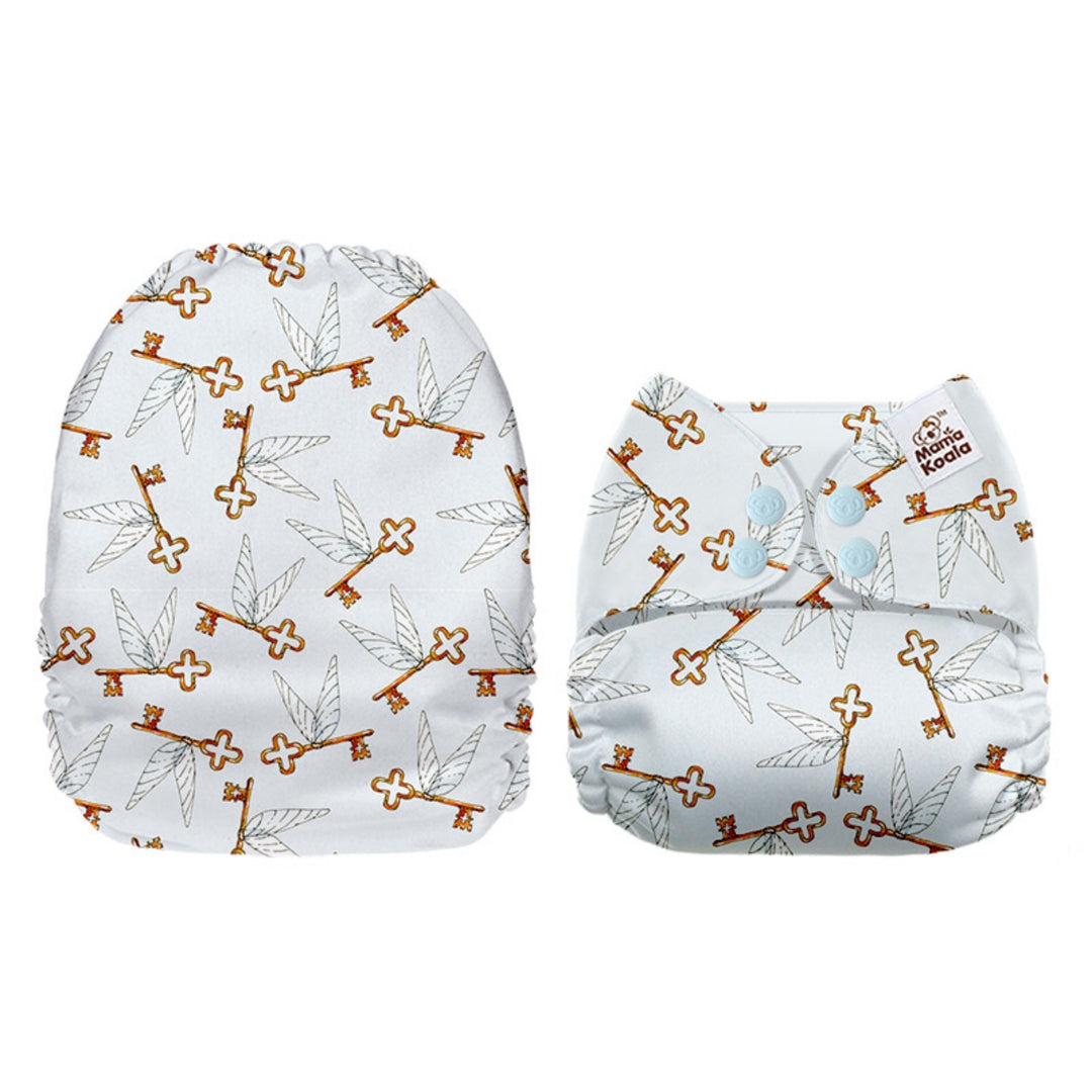 Mama Koala Magic White Flying Keys Pocket Nappy|Summer Sweets Baby