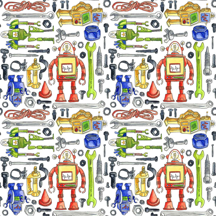 Designer Bums All-in-Two (Ai2) Cloth Nappy - Robots|Summer Sweets Baby