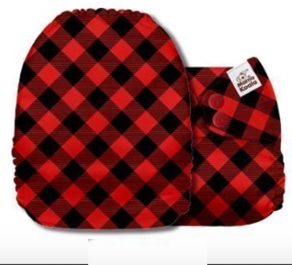 Mama Koala Buffalo Plaid Pocket Nappy|Summer Sweets Baby