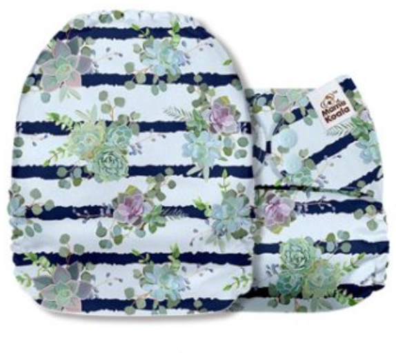 Mama Koala Striped Succulents Pocket Nappy|Summer Sweets Baby