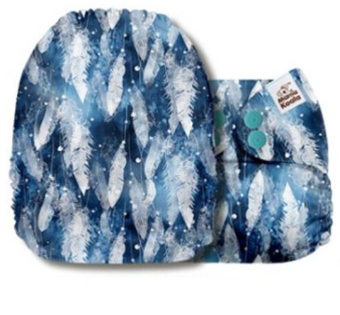 Mama Koala Blue Feathers Pocket Nappy|Summer Sweets Baby