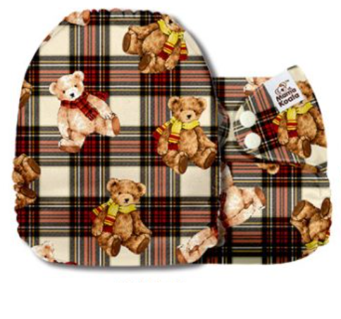 Mama Koala Plaid Teddy Bear Pocket Nappy|Summer Sweets Baby