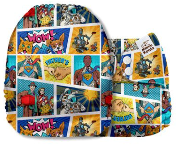Mama Koala Comic Super Dad Pocket Nappy|Summer Sweets Baby
