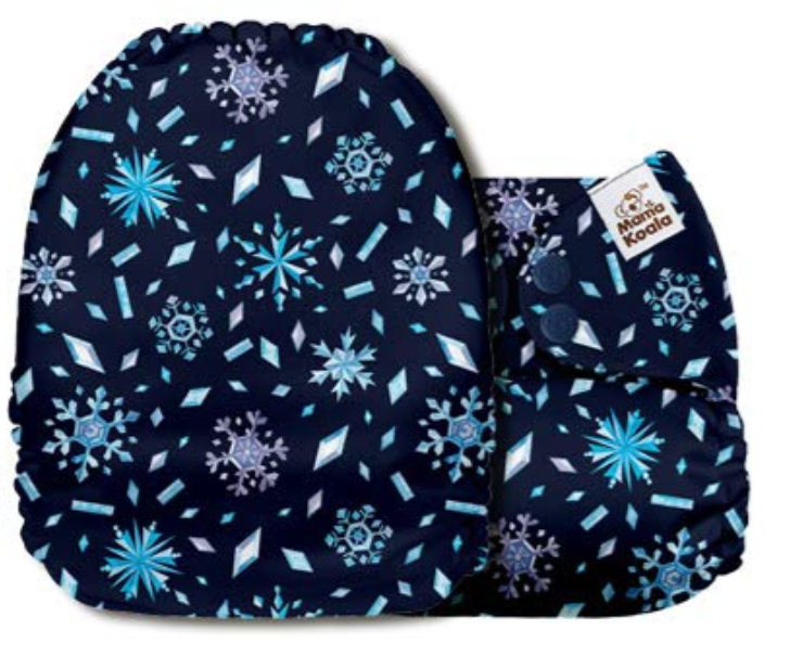 Mama Koala Winter Snowflakes Pocket Nappy