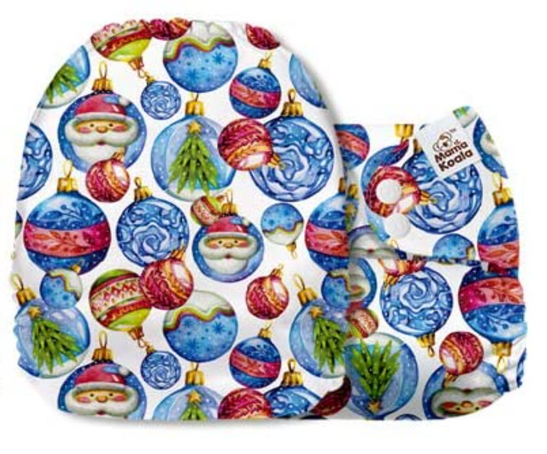 Mama Koala Christmas Baubles Pocket Nappy