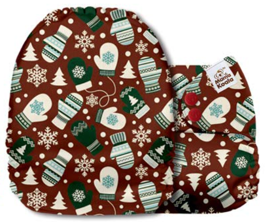 Mama Koala Christmas Mittens Pocket Nappy