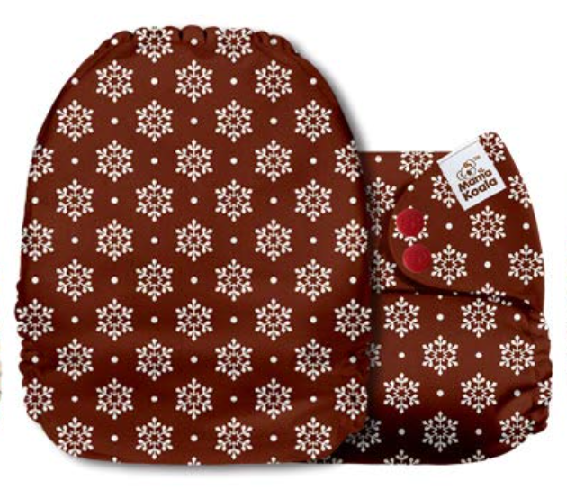 Mama Koala Christmas Red Snowflake Pocket Nappy