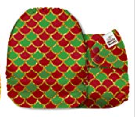 Mama Koala Christmas Scales Pocket Nappy