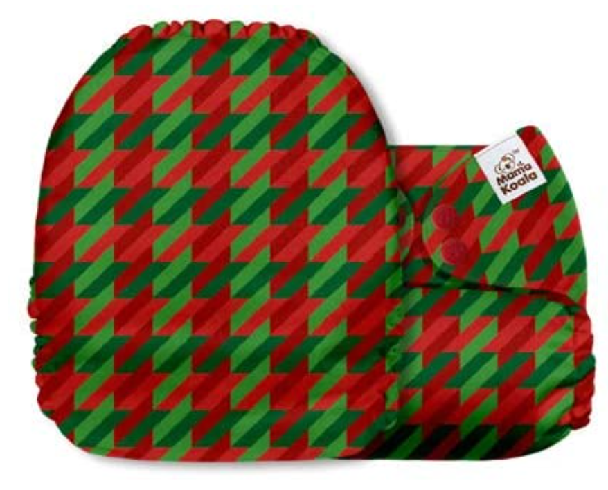 Mama Koala Christmas Stripes Pocket Nappy