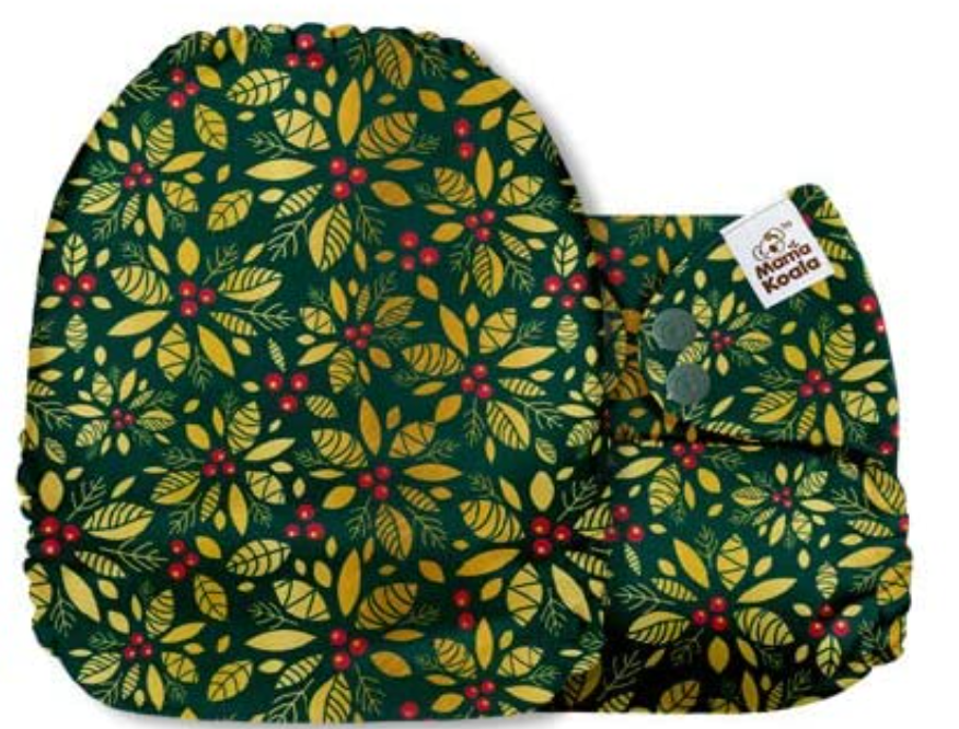 Mama Koala Christmas Holly Pocket Nappy