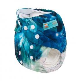 Alva Baby Blue Feathers Pocket Nappy|Summer Sweets Baby