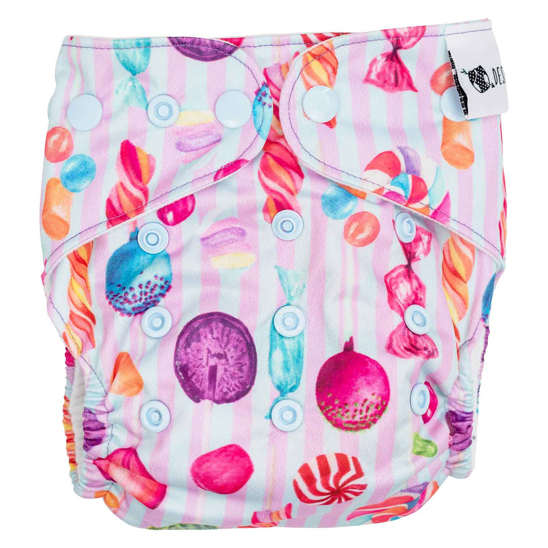 Designer Bums All-in-Two (Ai2) Cloth Nappy - Candyland|Summer Sweets Baby