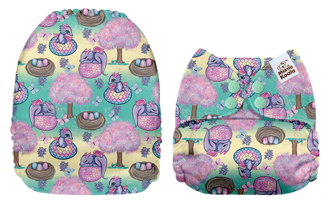 Mama Koala Pastel Dragon Pocket Nappy