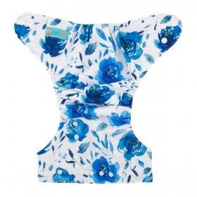 Alva Baby Blue Flowers & Leaves Pocket Nappy|Summer Sweets Baby