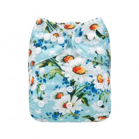 Alva Baby Blue Daisies Pocket Nappy|Summer Sweets Baby