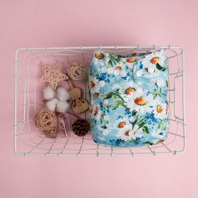 Alva Baby Blue Daisies Pocket Nappy|Summer Sweets Baby