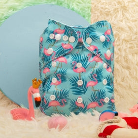 Alva Baby Flamingo Palms Pocket Nappy|Summer Sweets Baby