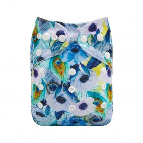 Alva Baby Floral Peacock Pocket Nappy|Summer Sweets Baby