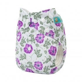 Alva Baby Purple Posies Pocket Nappy|Summer Sweets Baby