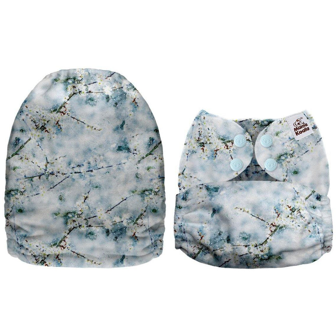Mama Koala Tiny White Flowers Pocket Nappy|Summer Sweets Baby