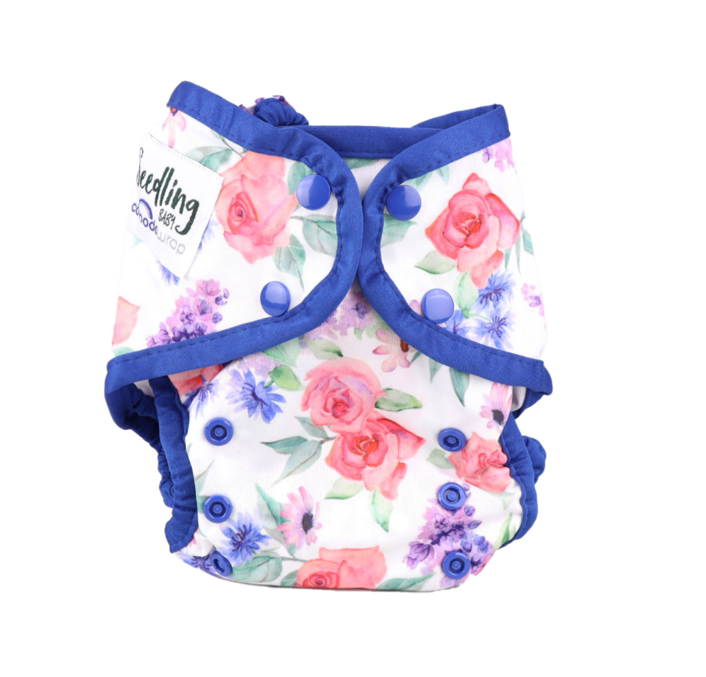 Seedling Baby Cómodo Wrap - Mumma's Garden Navy|Summer Sweets Baby