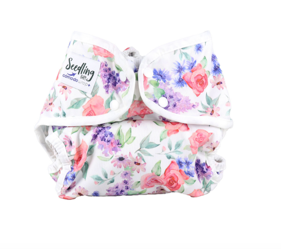 Seedling Baby Cómodo Wrap Plus+ - Mumma's Garden White|Summer Sweets Baby