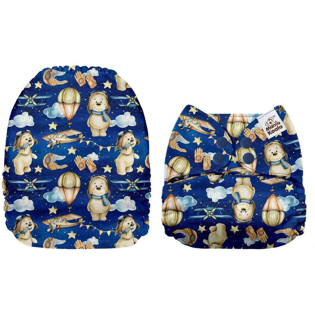 Mama Koala Teddy Bear Airplanes Pocket Nappy|Summer Sweets Baby