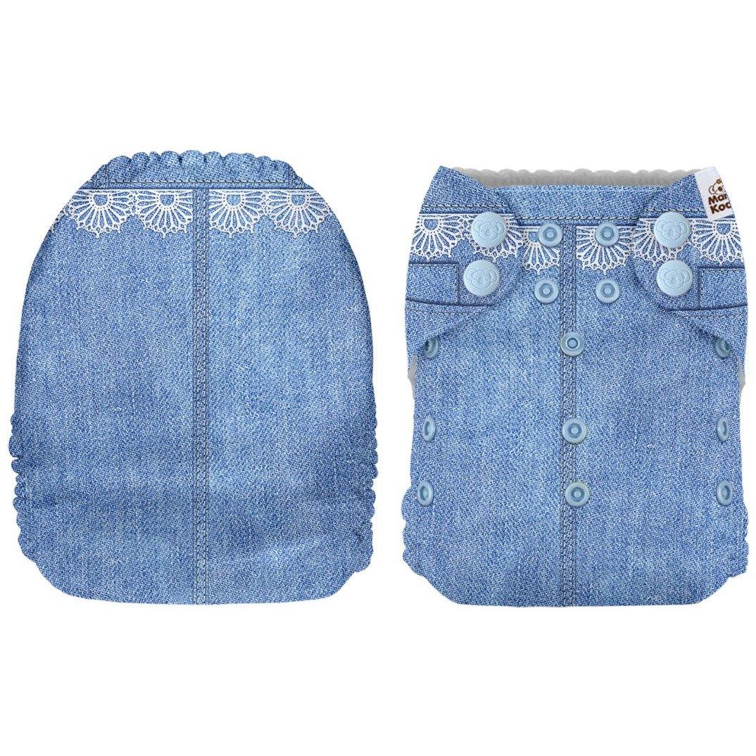 Mama Koala Lace Denim Pocket Nappy|Summer Sweets Baby