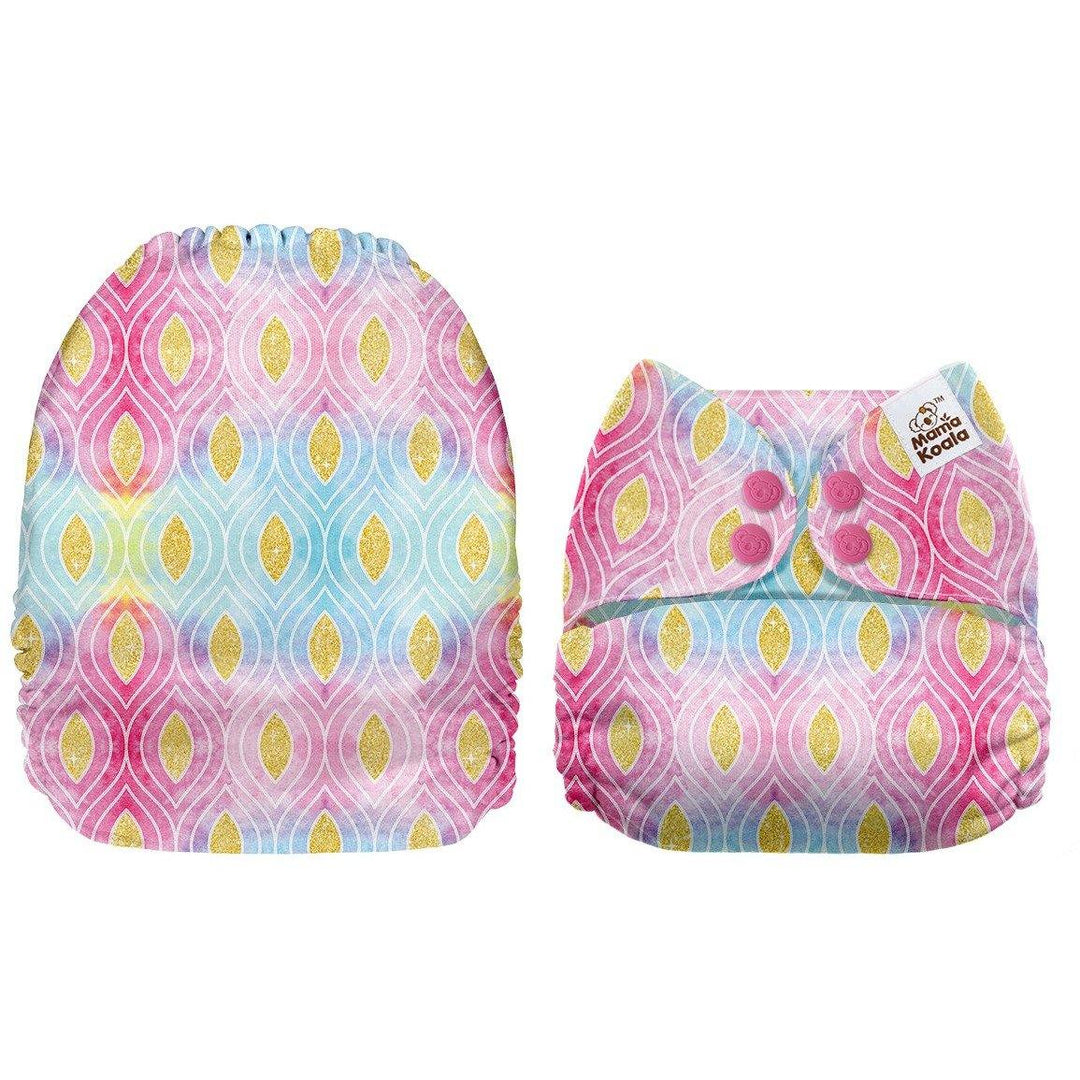 Mama Koala Pastel Glitter Pocket Nappy|Summer Sweets Baby