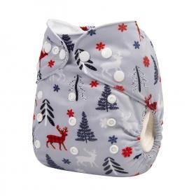 Alva Baby Plaid Reindeer Pocket Nappy|Summer Sweets Baby