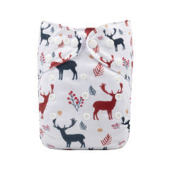 Alva Baby Winter Reindeer Pocket Nappy