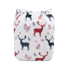 Alva Baby Winter Reindeer Pocket Nappy
